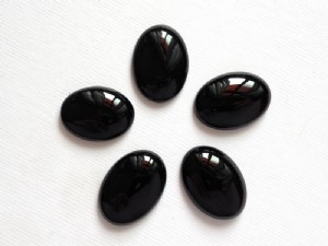 15*20*5mm橢圓蛋面黑瑪瑙